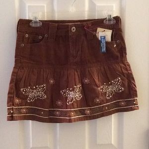 NEW YMI brown butterfly skirt Sz 12 NWT